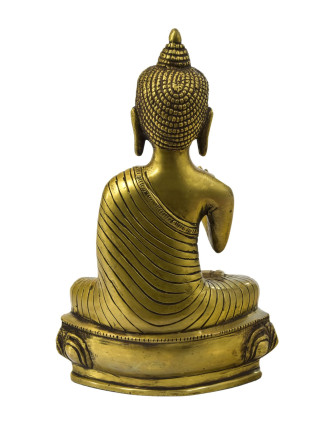 Budha Amoghasiddhi, mosadzná soška, 14x9x24cm