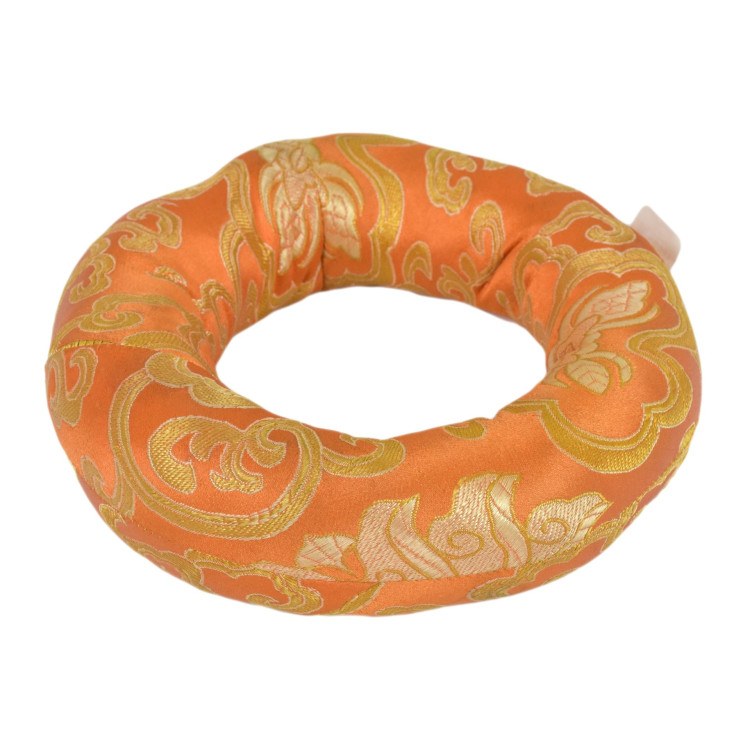 Podložka pod tibetskú misu zo zlato-žltého brokátu, priem. 16cm