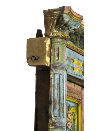 Starožitné dvere s rámom z Gujaratu, tíkové drevo, 144x18x209cm