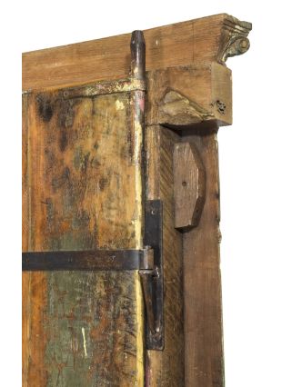 Starožitné dvere s rámom z Gujaratu, teakové drevo, 144x18x209cm