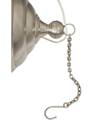 Lampa, osemboká, kovová vyrezávaná lampa, 95cm, "metal finish"