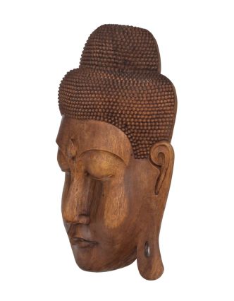 Maska Budha z dreva stromu Suar, 58x39x98cm