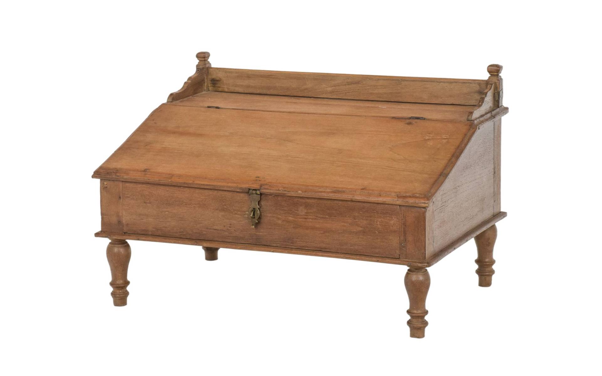 Starý kupecký stolík z teakového dreva, 64x43x40cm