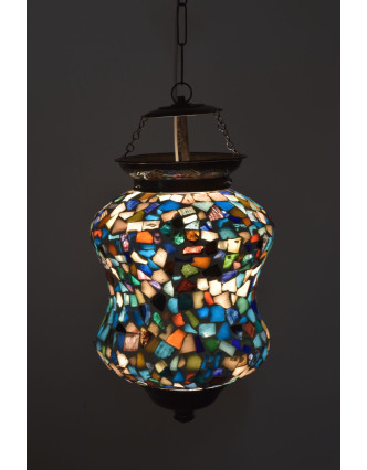 Lampa v orientálnom štýle, sklenená mozaika, ručná práca, 21x21x26cm