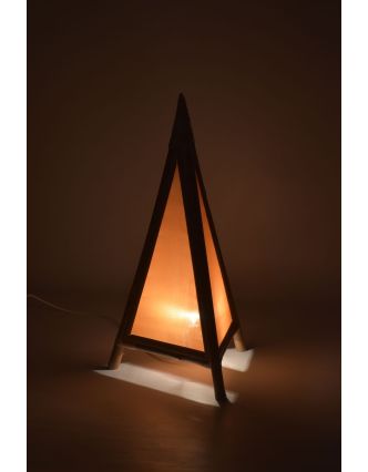 Stojacia lampa/tienidlo z bambusu a látky, 40x40x80cm