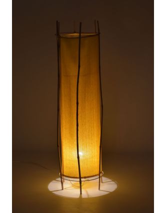 Stojacia lampa/tienidlo z bambusu a látky, 30x30x100cm