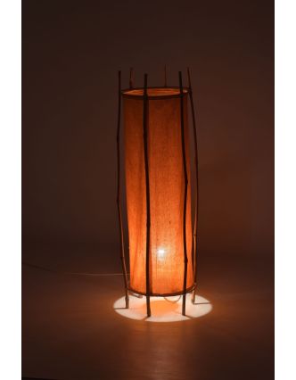 Stojacia lampa/tienidlo z bambusu a látky, 25x25x80cm