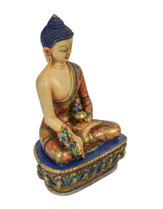 Uzdravujúca Budha, ručne maľovaný, živica, 14cm