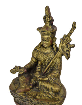 Guru Rinpoche, zlatá patina, živica, 15cm