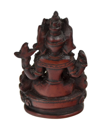 Avalokitešvára, červený, živica, 10cm