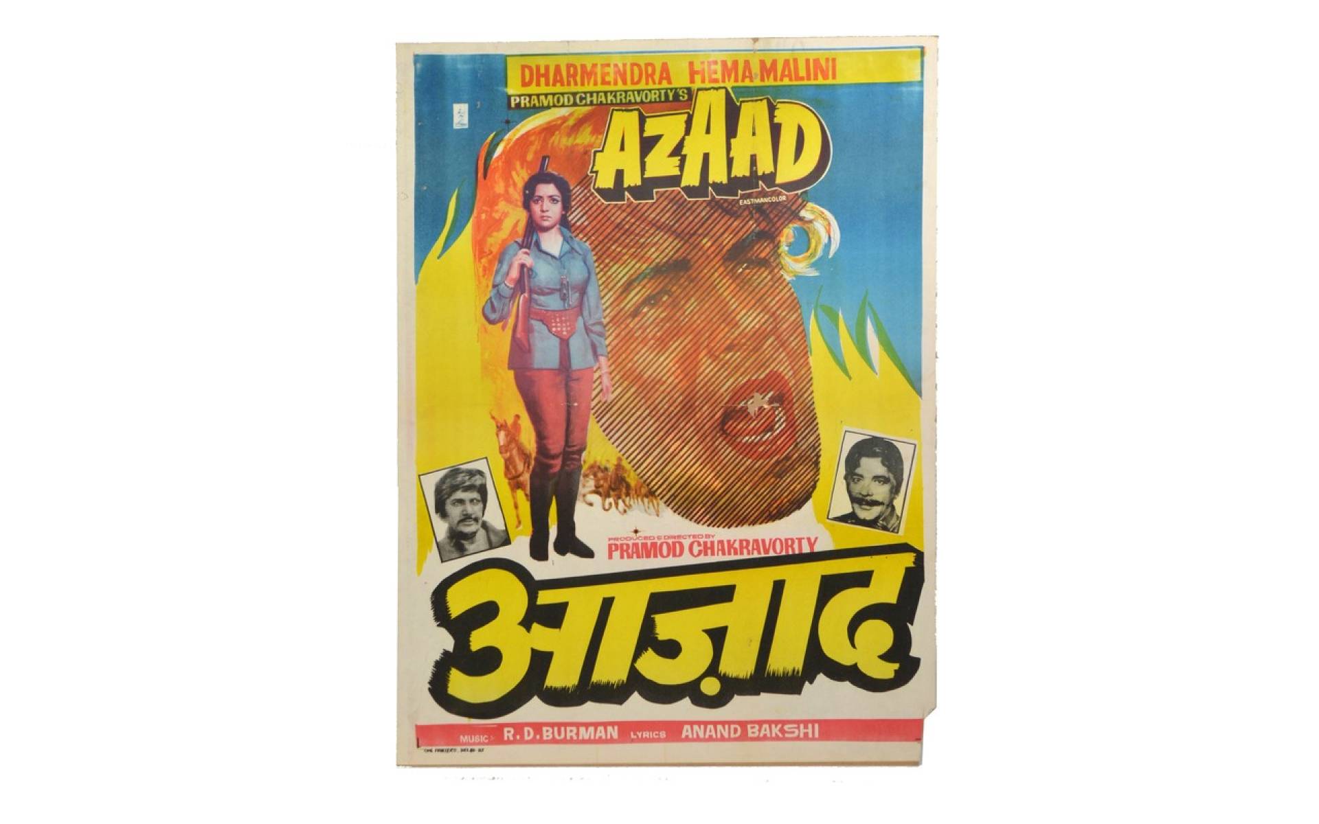 Antik filmový plagát Bollywood, cca 100x75cm