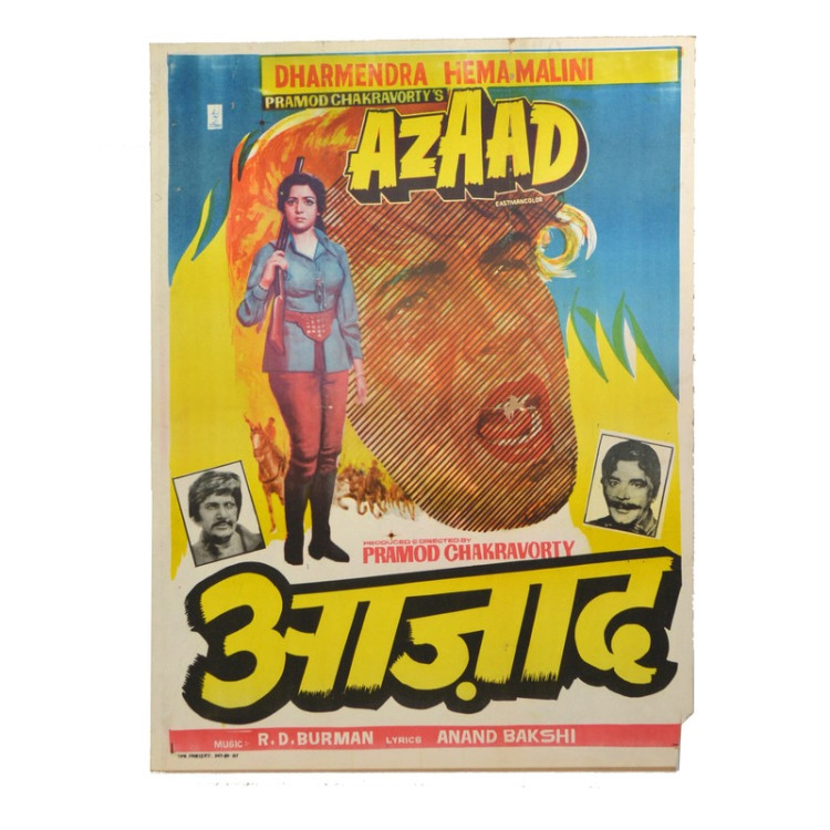 Antik filmový plagát Bollywood, cca 100x75cm