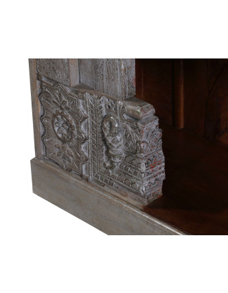 Knižnica z teakového dreva vyrobená zo starého portálu, 160x55x227cm