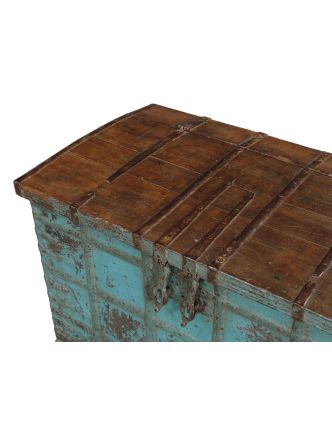 Truhla z teakového dreva, železné kovanie, 122x72x80cm
