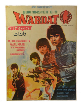 Antik filmový plagát Bollywood, 98x75cm