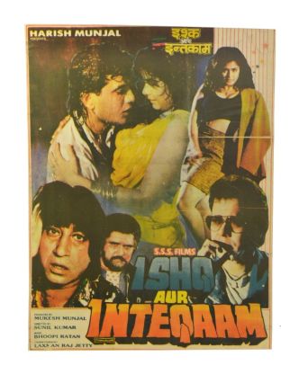 Antik indický filmový plagát Bollywood, cca 92x70cm