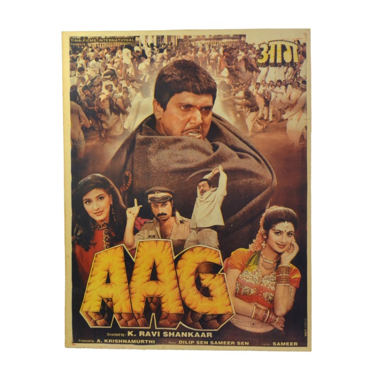 Antik indický filmový plagát Bollywood, 92x70cm