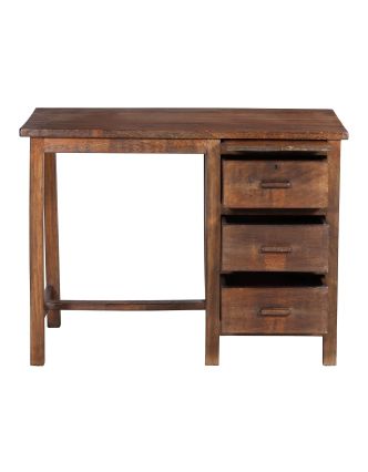 Písací stôl z teakového dreva, 102x59x76cm