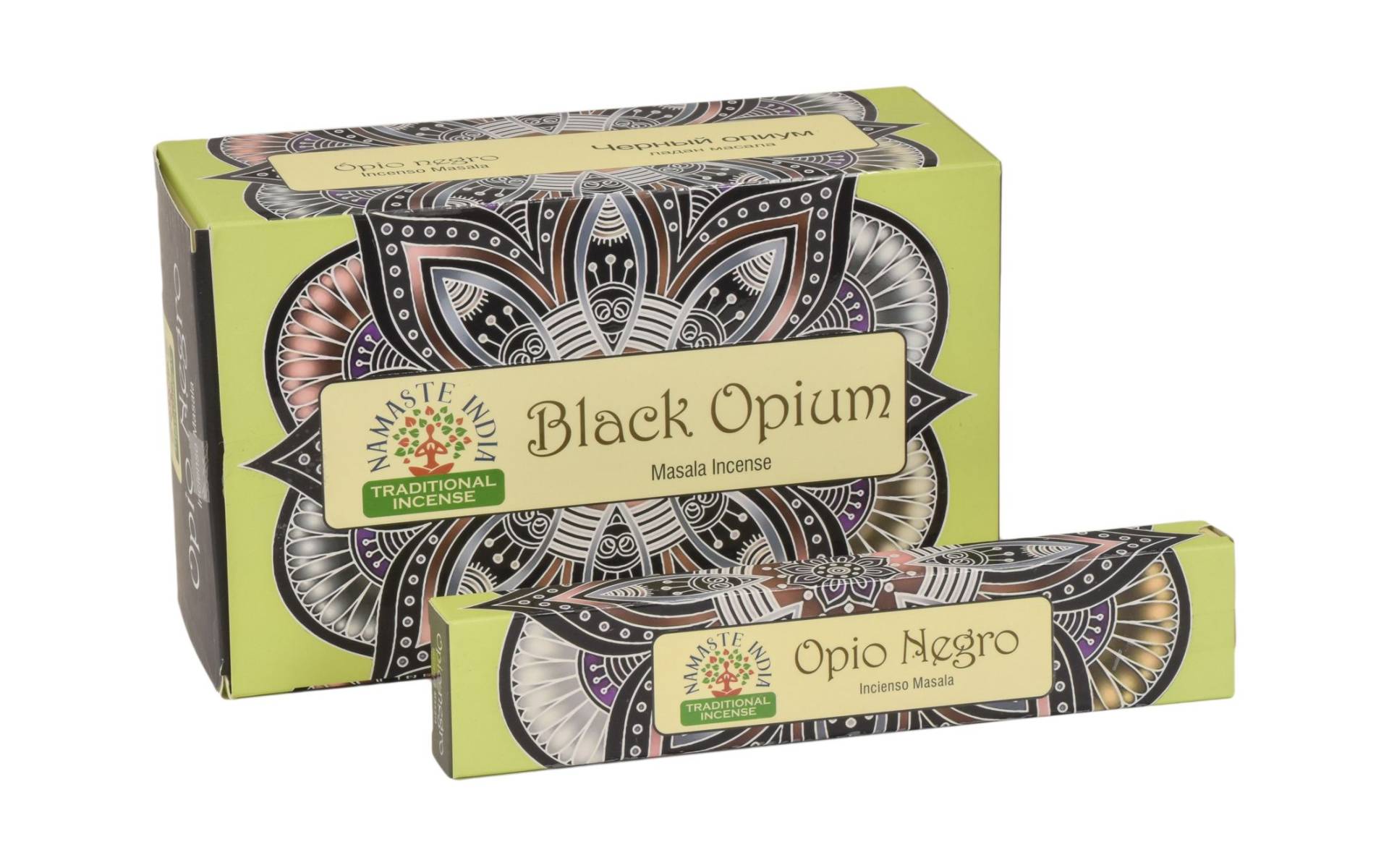 Vonné tyčinky, Black Opium, Namaste India, 23cm, 15g (Orkay)