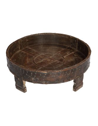 Okrúhly stolík z teakového dreva, 72x72x25cm