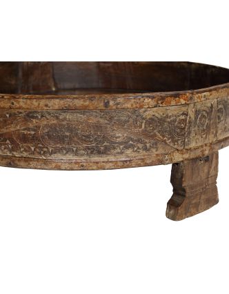Okrúhly stolík z teakového dreva, 72x72x23cm
