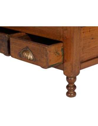 Starý kupecký stolík s odklápacou doskou, 60x44x42cm
