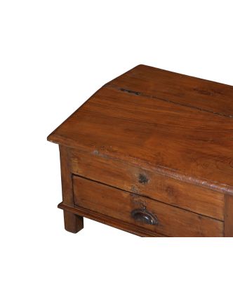Starý kupecký stolík s odklápacou doskou, 62x45x38cm