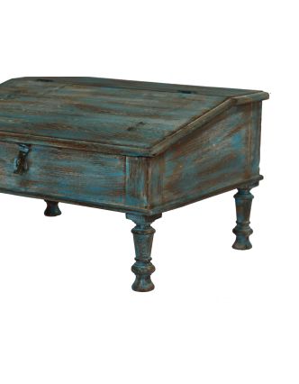 Starý kupecký stolík s odklápacou doskou, 68x50x38cm