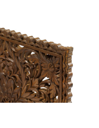 Ručne vyrezaná mandala z mangového dreva, 90x3x90cm