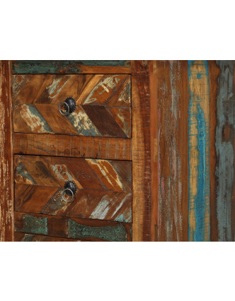 Komoda z teakového dreva so šuplíkmi, "GOA" štýl, 50x40x75cm