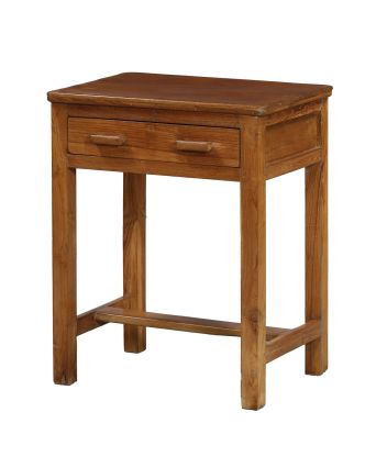 Starý kupecký stolík so zásuvkou, 61x44x76cm