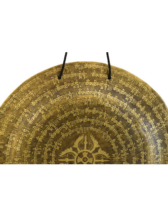 Gong, gravírovaný, Mantry, priemer 43cm