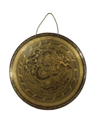 Gong, gravírovaný, Drak, priemer 61cm