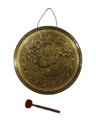 Gong, gravírovaný, Drak, priemer 61cm