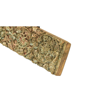 Starý portál z teakového dreva, Ganéš, ručné rezby, 122x6x15cm