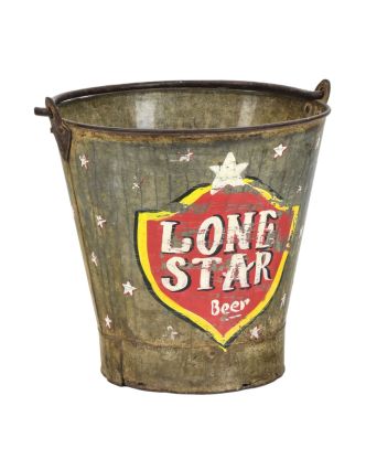 Plechové vedro na ľad "Lone Star Beer", 35x30x30cm