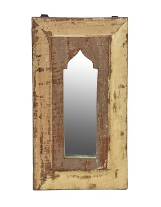 Zrkadlo v ráme z teakového dreva, 23,2x2,5x37cm