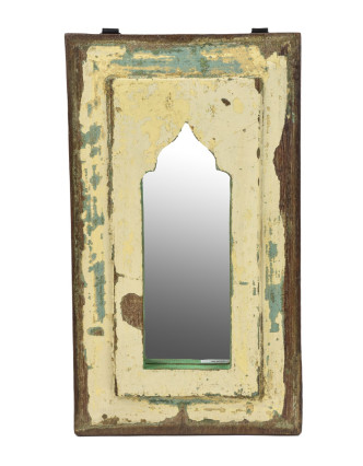 Zrkadlo v ráme z teakového dreva, 20x2,5x35cm