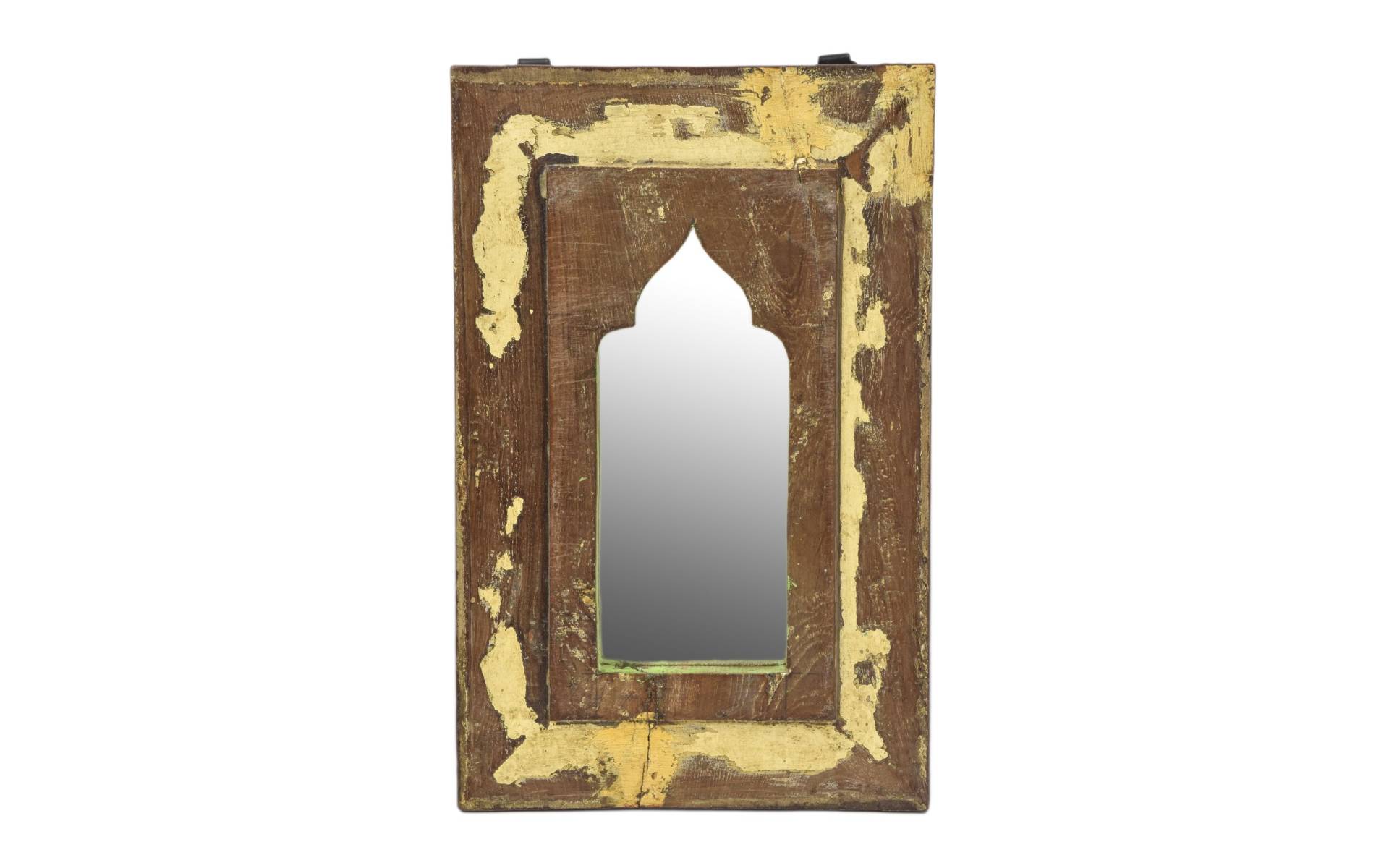 Zrkadlo v ráme z teakového dreva, 21x2x33cm