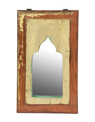 Zrkadlo v ráme z teakového dreva, 18x2x31, 5cm