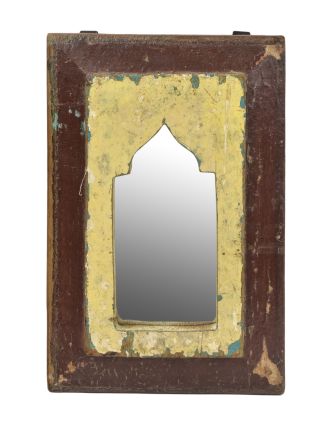 Zrkadlo v ráme z teakového dreva, 19x2,5x29cm