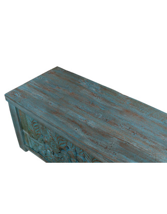 Truhla z mangového dreva, ručné rezby, 112x46x49cm