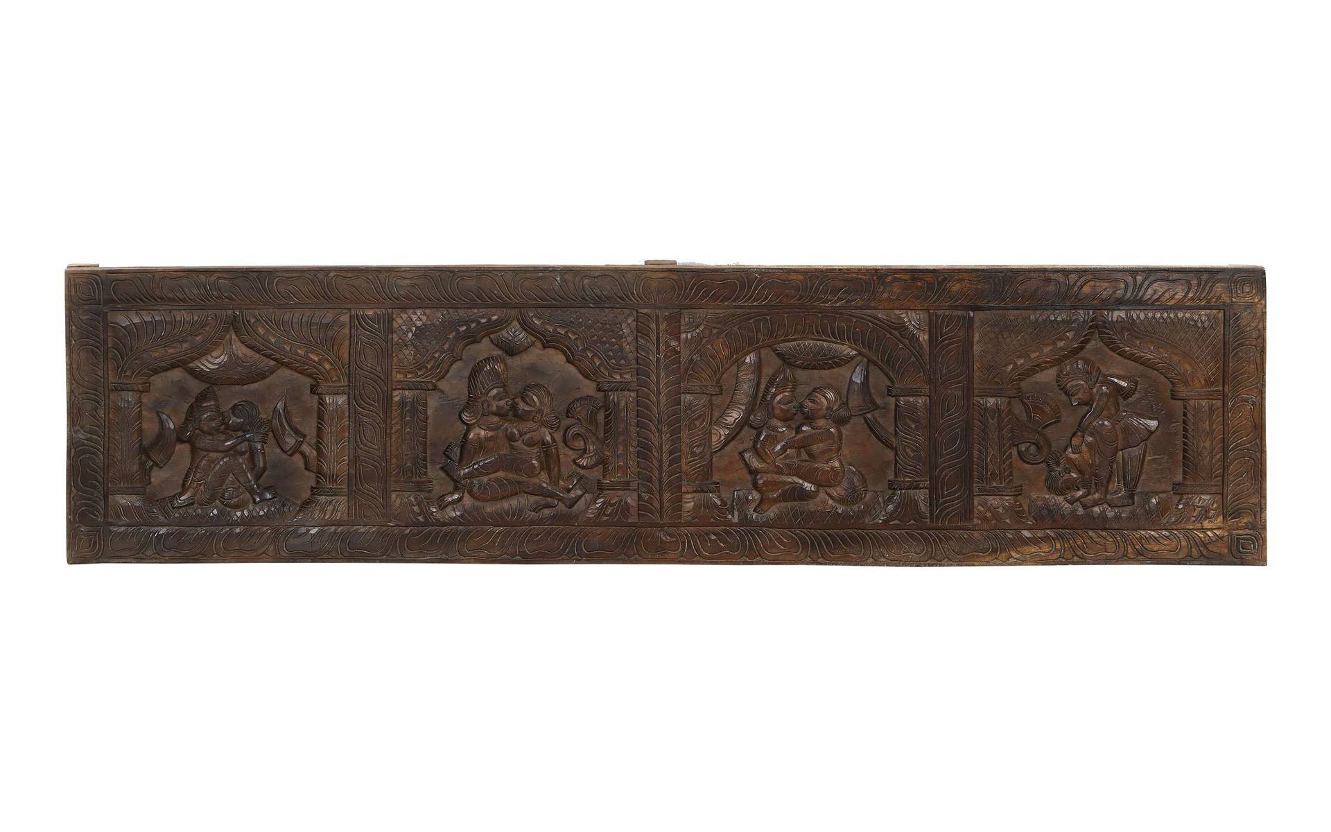 Vyrezávaný pán Kamasutra, ručne vyrezaný z mangového dreva, 183x3x45cm