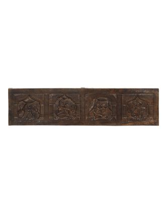 Drevený panel Kamasutra, ručne vyrezaný z mangového dreva, 183x3x45cm
