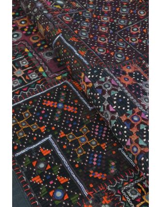 Tapiséria z Rajastanu, patchwork, zrkadlá, jemná ručná práca, 100x150cm