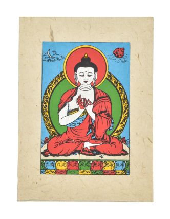 Prianiečko vyrobené z ručného papiera Buddha Vairočana, 12x16cm