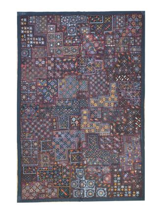 Tapiséria z Rajastanu, patchwork, zrkadlá, jemná ručná práca, 100x150cm