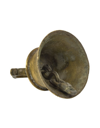 Starožitný zvonec, mosadz, 9x9x12cm