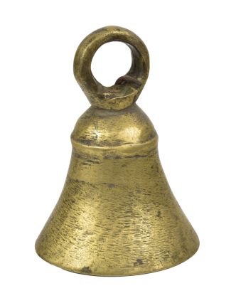 Starožitný zvonec, mosadz, 6,5x6,5x9,5cm