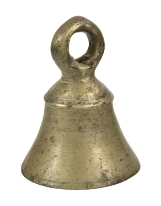 Starožitný zvonec, mosadz, 8x8x10, 5cm